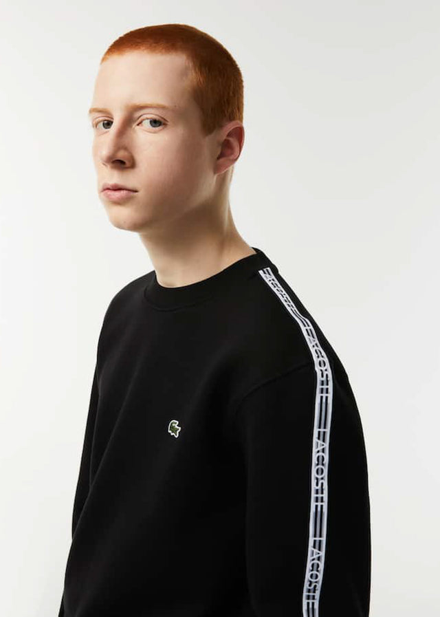 Lacoste Sweaters  Contrast stripe sweater - black 
