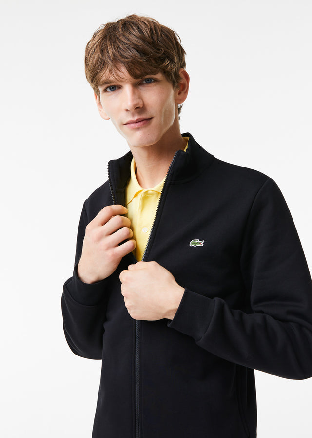 Lacoste Cardigans  Brushed fleece zip through sweater - black 
