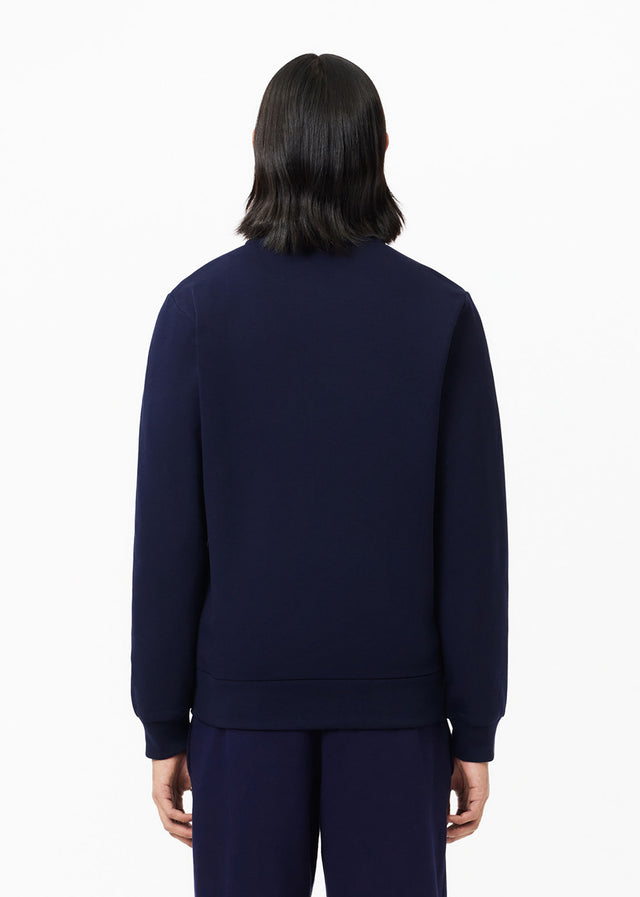 Lacoste Sweaters  Brushed fleece zip through sweater - Navy 