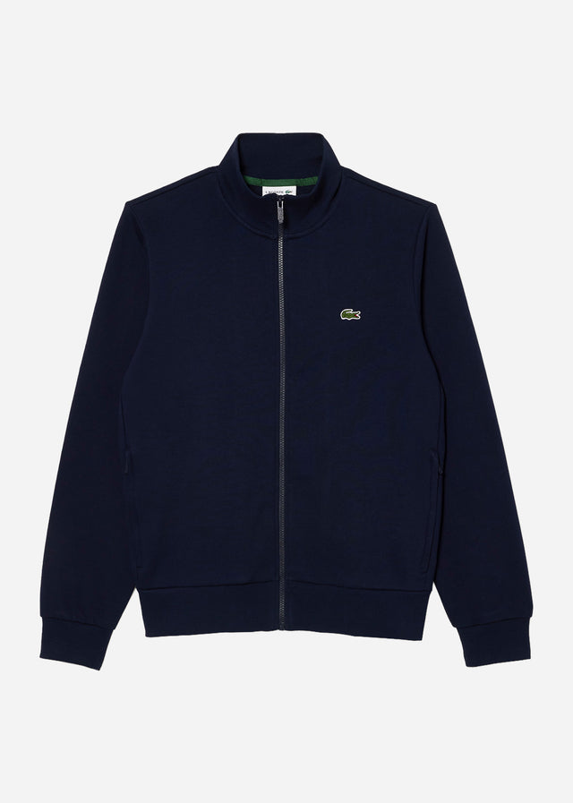 Lacoste Sweaters Brushed fleece zip through sweater - Navy