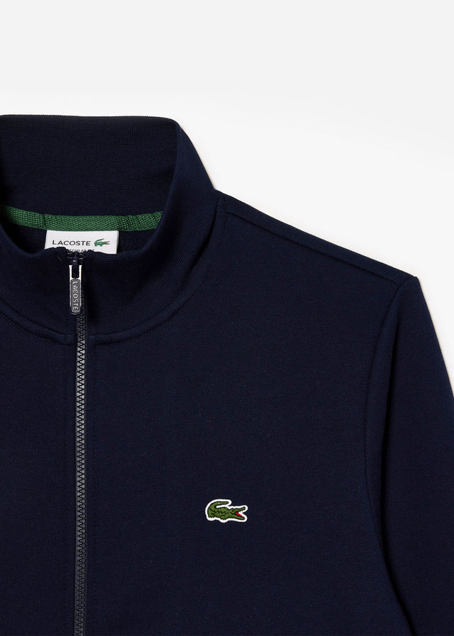 Lacoste Sweaters  Brushed fleece zip through sweater - Navy 