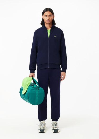 Lacoste Truien  Brushed fleece zip through sweater - Navy 