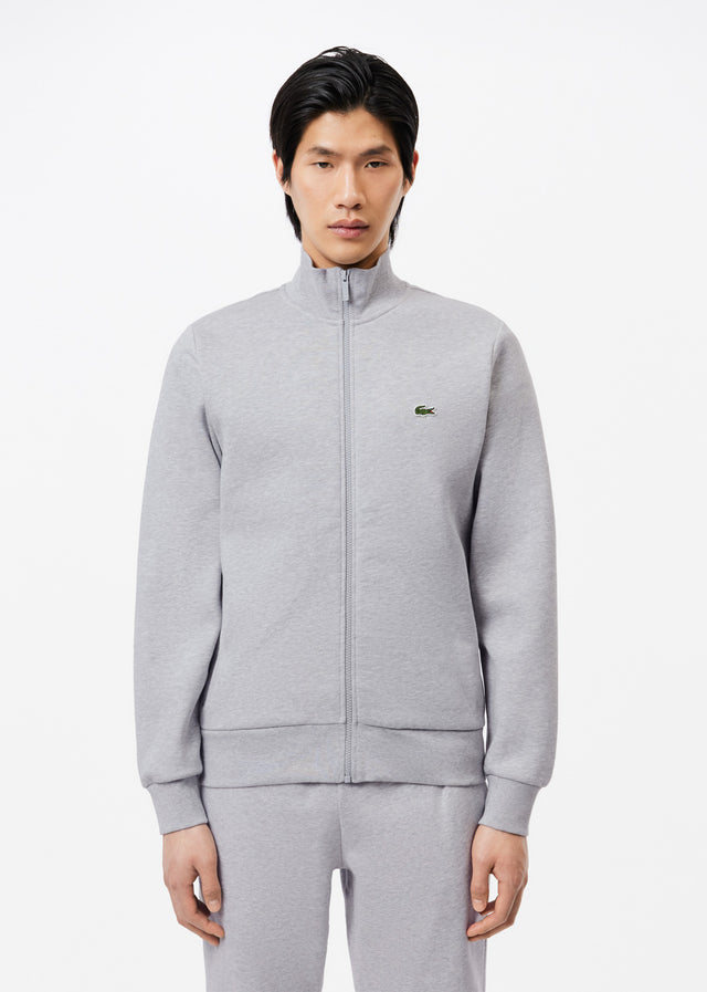 Lacoste Cardigans  Brushed fleece zip through sweater - Silver Chine 