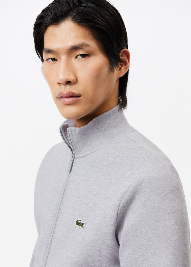 Lacoste Cardigans  Brushed fleece zip through sweater - Silver Chine 