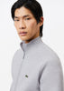 Lacoste Vesten  Brushed fleece zip through sweater - Silver Chine 