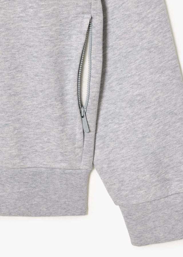 Lacoste Cardigans  Brushed fleece zip through sweater - Silver Chine 