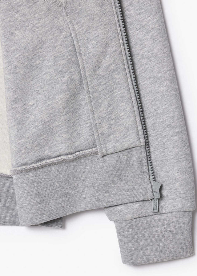 Lacoste Cardigans  Brushed fleece zip through sweater - Silver Chine 