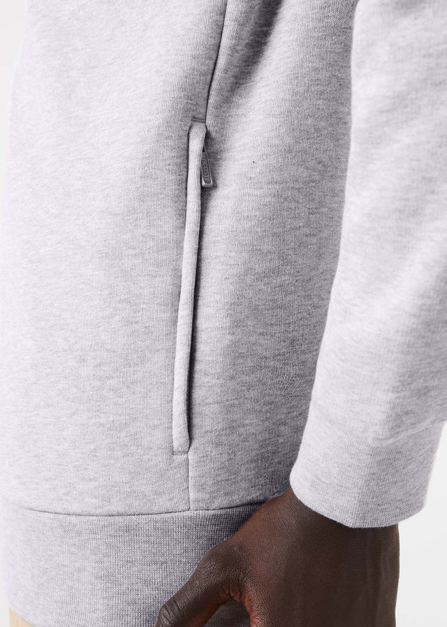Lacoste Cardigans  Brushed fleece zip through sweater - Silver Chine 