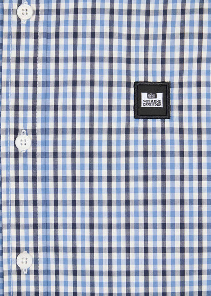 Weekend Offender Overhemden  Lisbon - blue house check 