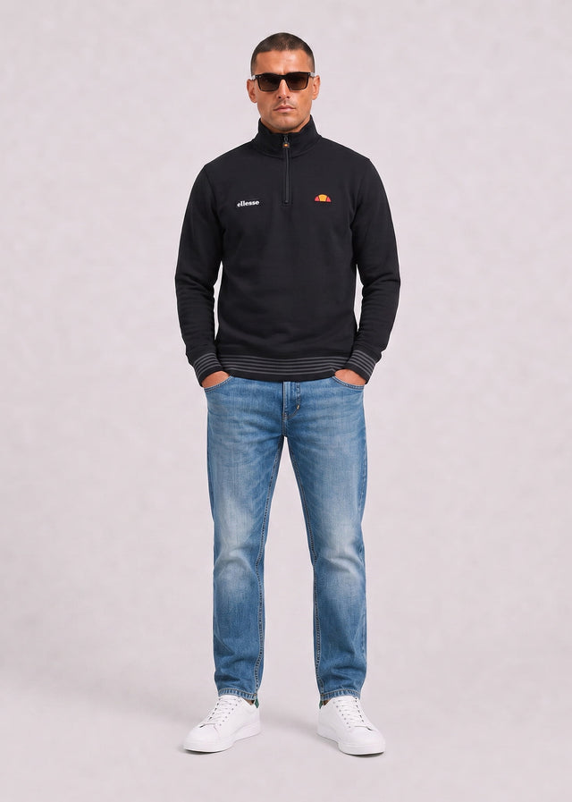 Ellesse Sweaters Verazo quarter zip top - black
