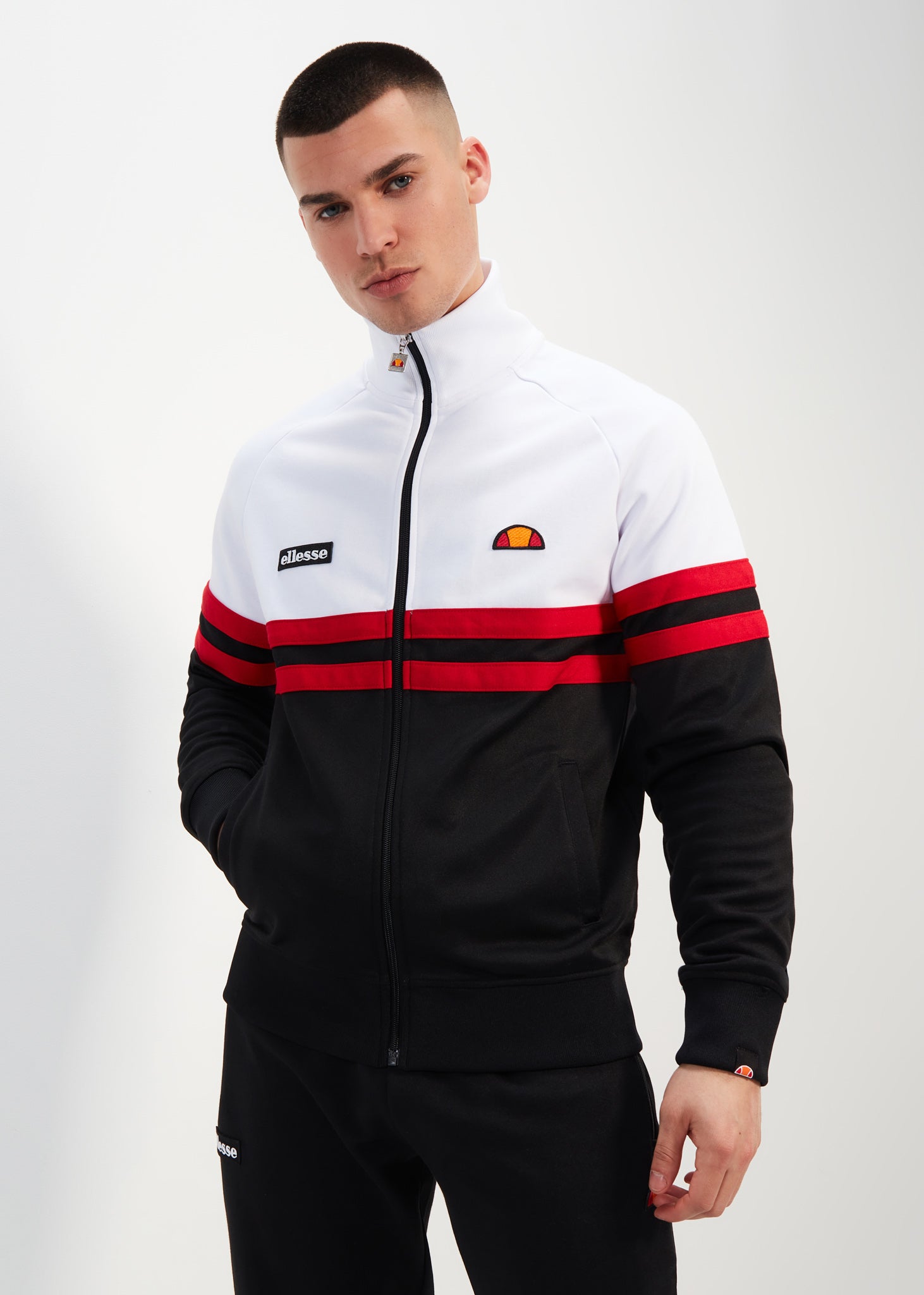 Ellesse Vesten  Rimini track top - white black 