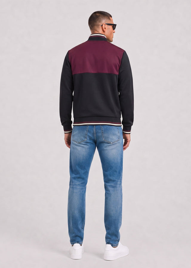 Ellesse Cardigans Vignola track top - black burgundy