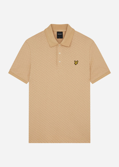 Lyle & Scott Polo's  Grid texture polo shirt - cairngorms khaki 