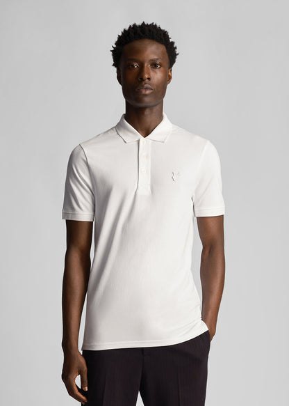 Lyle & Scott Polo's  Tonal eagle polo shirt - white 