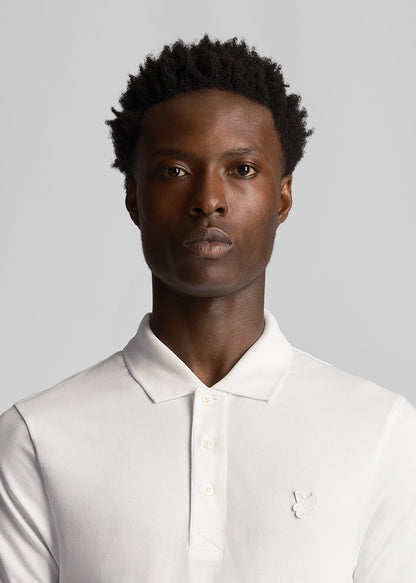 Lyle & Scott Polo's  Tonal eagle polo shirt - white 