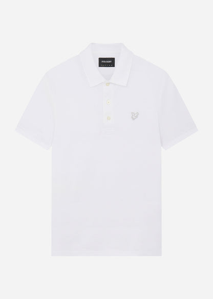 Lyle & Scott Polo's  Tonal eagle polo shirt - white 