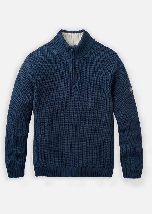 Henri Lloyd Sweaters Golant quarter zip ribbed knit - navy