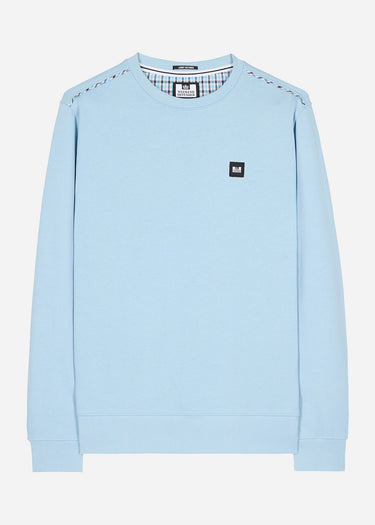 Weekend Offender Truien  Vega - winter sky blue house check 