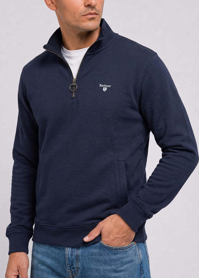 Barbour Sweaters Barbour desmond half zip sweat - navy