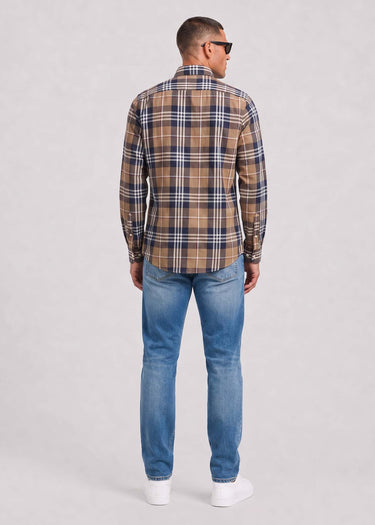 Barbour Shirts Barbour edger tailored checked shirt - stone