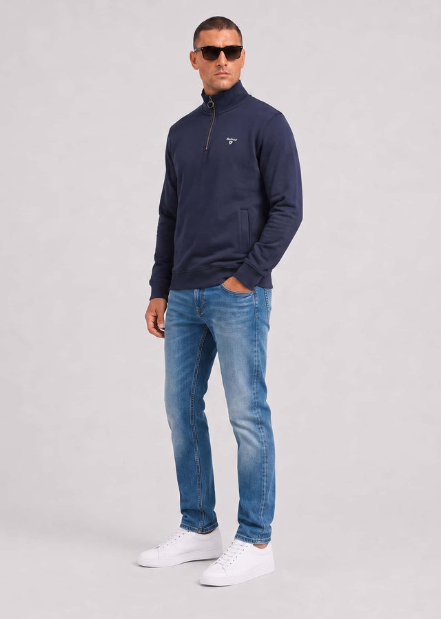 Barbour Sweaters Barbour desmond half zip sweat - navy