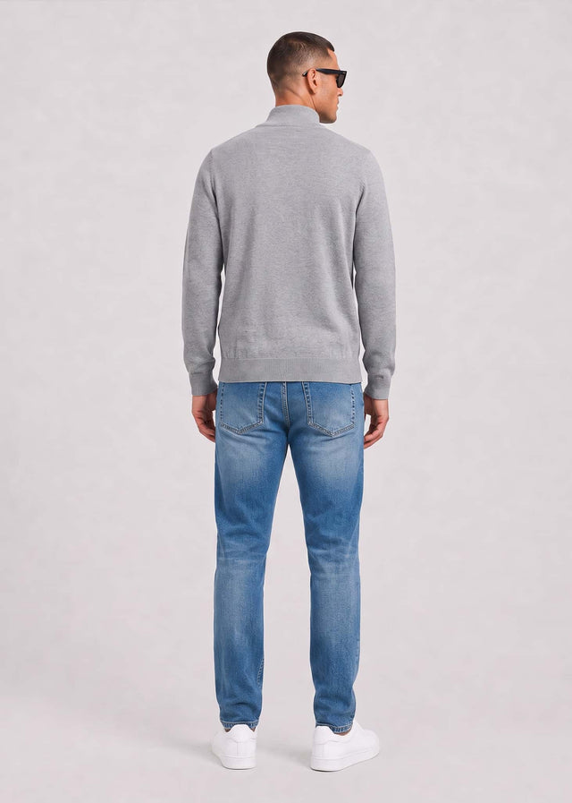 Barbour Sweaters Barbour cotton half zip knitted jumper - grey marl