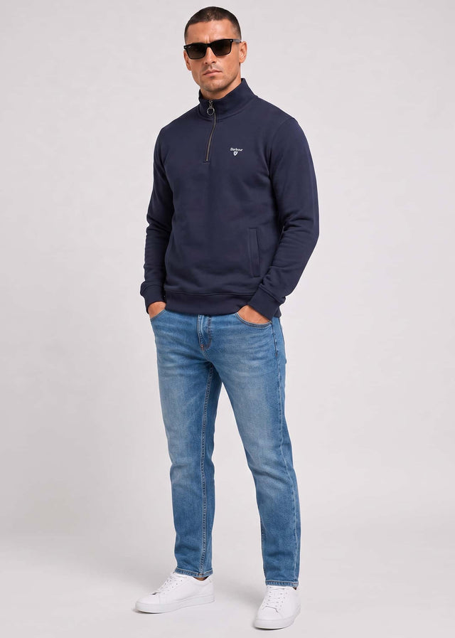 Barbour Sweaters Barbour desmond half zip sweat - navy