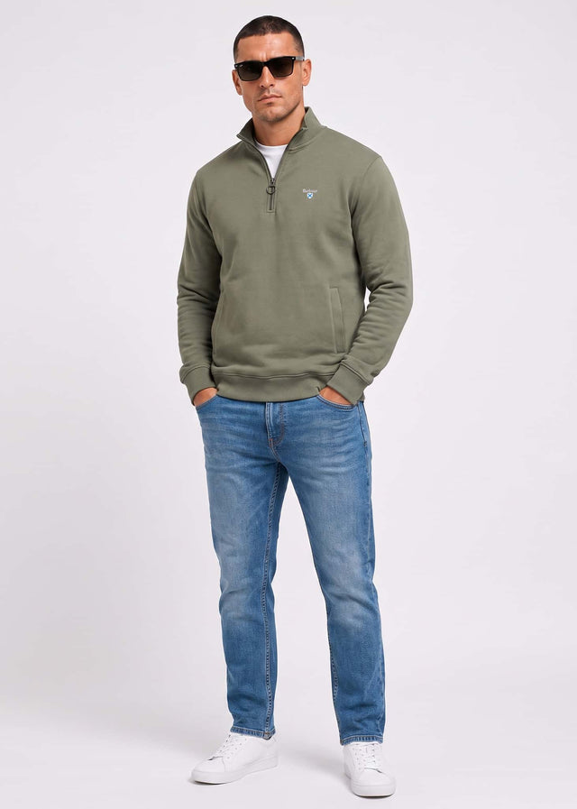 Barbour Sweaters Barbour desmond half zip sweat - agave green
