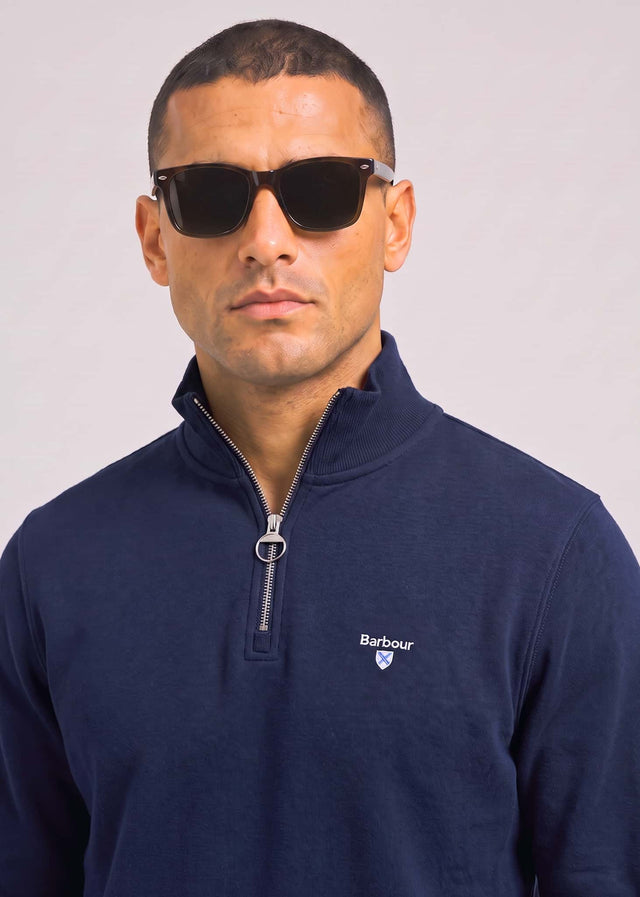 Barbour Sweaters Barbour desmond half zip sweat - navy