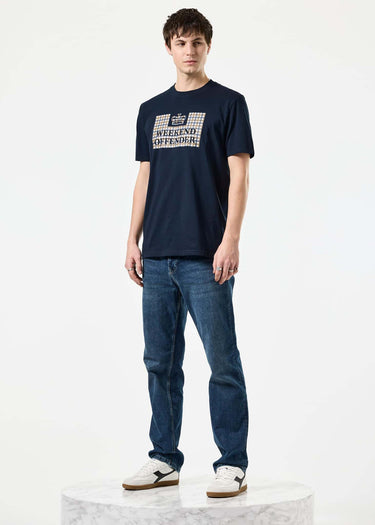 Weekend Offender T-shirts Shevchenko - navy mid house check
