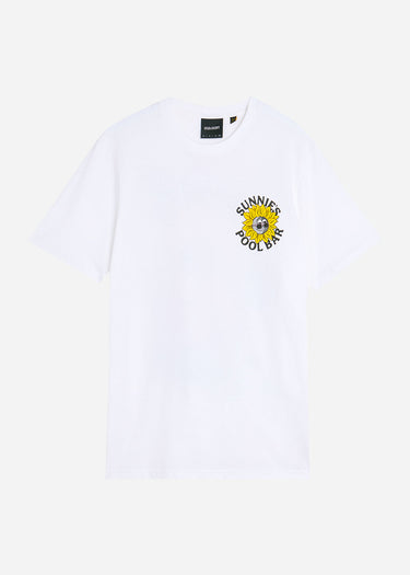 Lyle & Scott T-shirts Sunnies pool bar graphic t-shirt - white