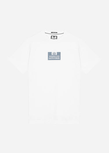 Weekend Offender T-shirts  Dygas - white blue house check 