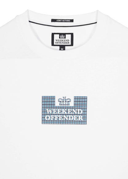 Weekend Offender T-shirts  Dygas - white blue house check 