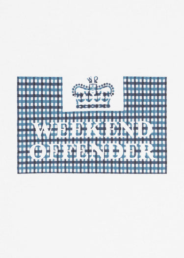 Weekend Offender T-shirts  Dygas - white blue house check 