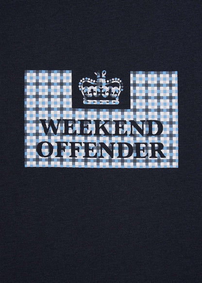 Weekend Offender T-shirts  Dygas - navy blue house check 