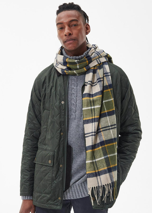 Barbour Scarves  Yaxley tartan scarf - forest mist tartan 