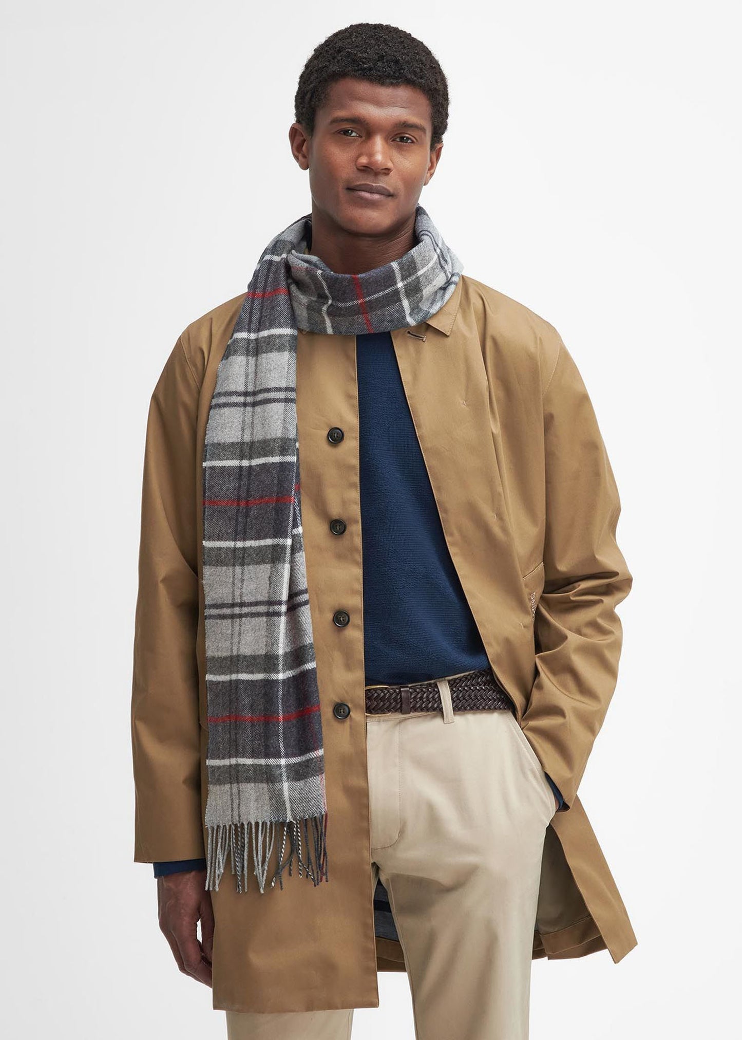 Barbour Sjaals  Yaxley tartan scarf - blue granite 