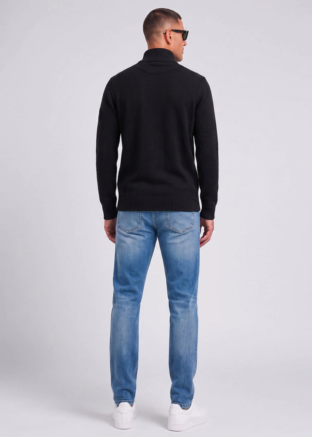 Marshall Artist Cardigans Aldgate hybrid knit - black