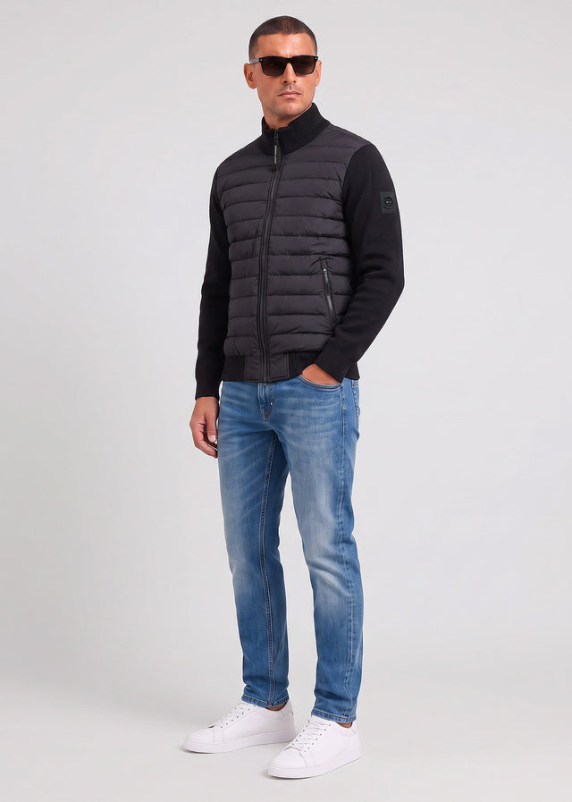 Marshall Artist Cardigans Aldgate hybrid knit - black