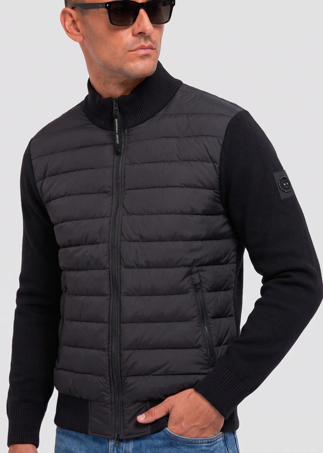 Marshall Artist Cardigans Aldgate hybrid knit - black