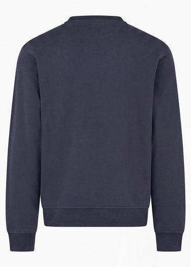 Aquascutum Sweaters Check shoulder crewneck fleece - navy