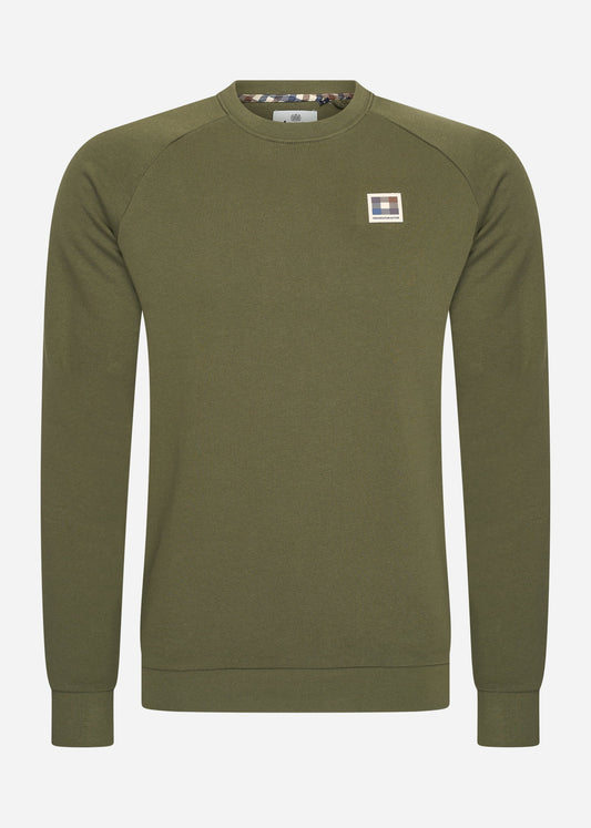 Aquascutum Truien Active patch crewneck - army green