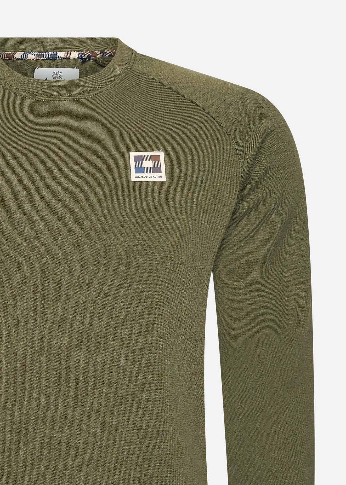 Aquascutum Truien Active patch crewneck - army green