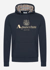 Aquascutum Hoodies Active big logo hoodie - navy