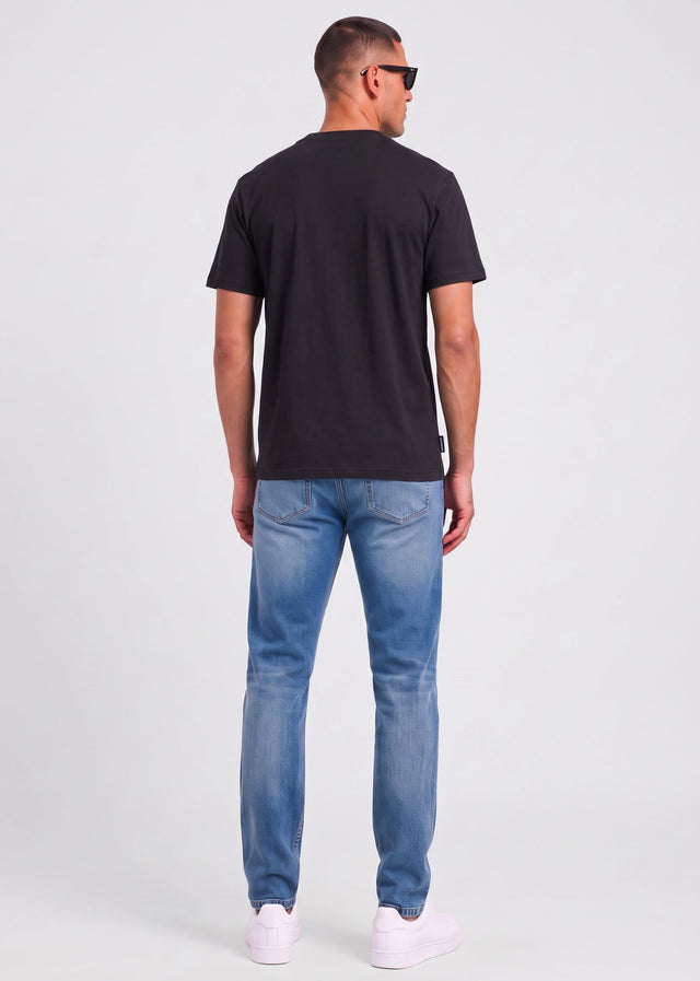 Aquascutum T-shirts Central logo t-shirt - black