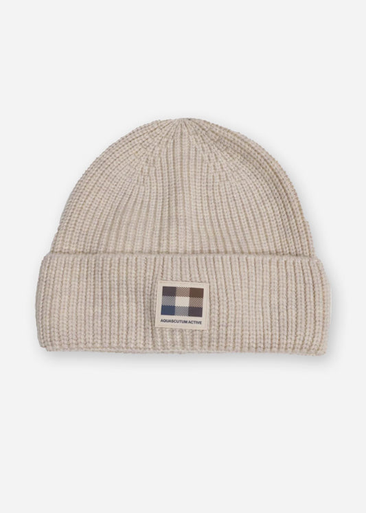 Aquascutum Mutsen Active beanie patch - beige