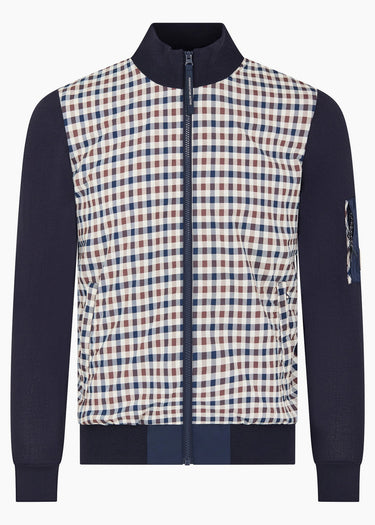 Aquascutum Cardigans Club tech fz sweater - navy