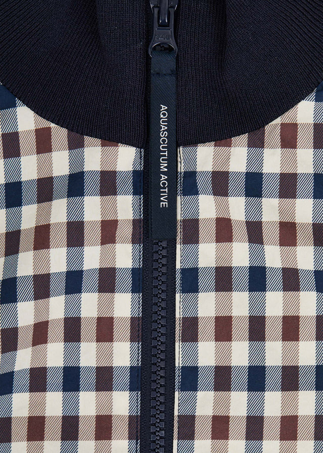 Aquascutum Cardigans Club tech fz sweater - navy