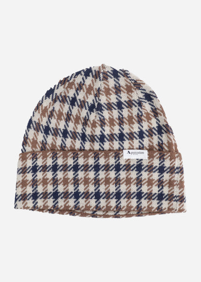 Aquascutum Mutsen Club check beanie - club check