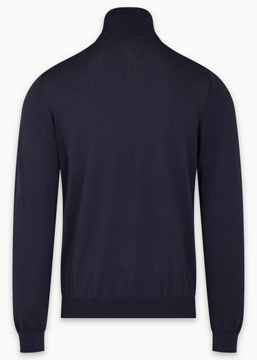 Aquascutum Sweaters Quarter zip tech sweater - navy